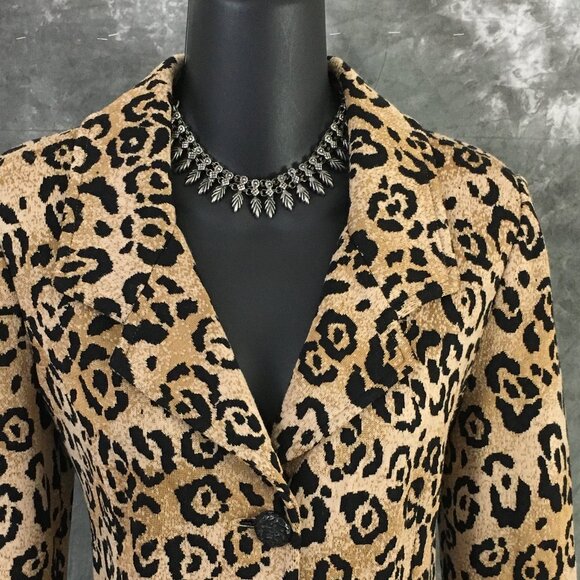 BEAUTIFUL St John collection knit black beige multi jacket skirt suit size 4 - Picture 5 of 9